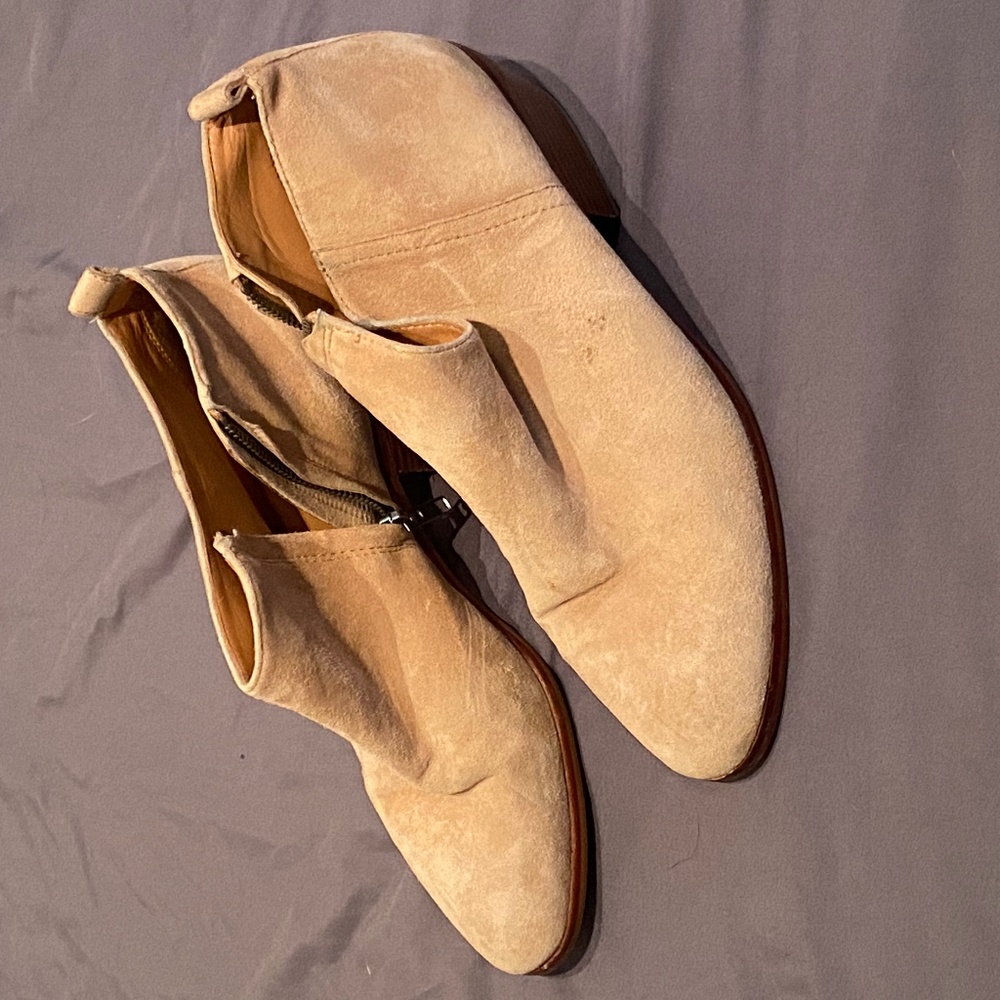 Nude Suede J Crew Booties